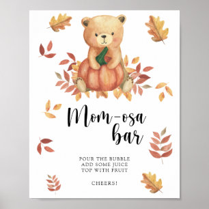 Ours et citrouille \ Bar Mom-osa  Affiche