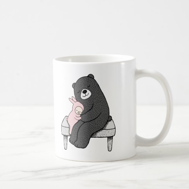 Ours et ours de tasse de lapin et tasse mignons (Droite)