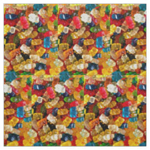 ours gommeux bonbon tissu arc-en-ciel