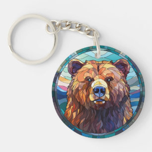 Ours grizzli en verre doux