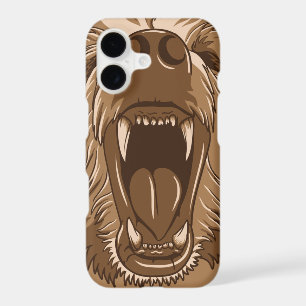 Ours Grizzly Rugissant Bouche Ouverte