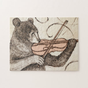 Ours Jouer Violon Jigsaw Puzzle