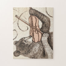 Ours Jouer Violon Jigsaw Puzzle