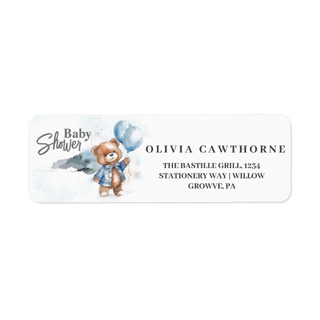 Ours moderne Teddy Baby garçon Douche (Devant)
