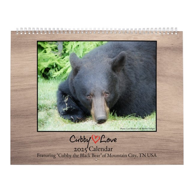 Ours noir - Calendrier Cubby Love 2025 (Protection)