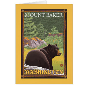 Ours noir dans la forêt - Baker de bâti,