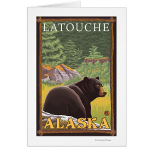 Ours noir dans la forêt - Latouche, Alaska