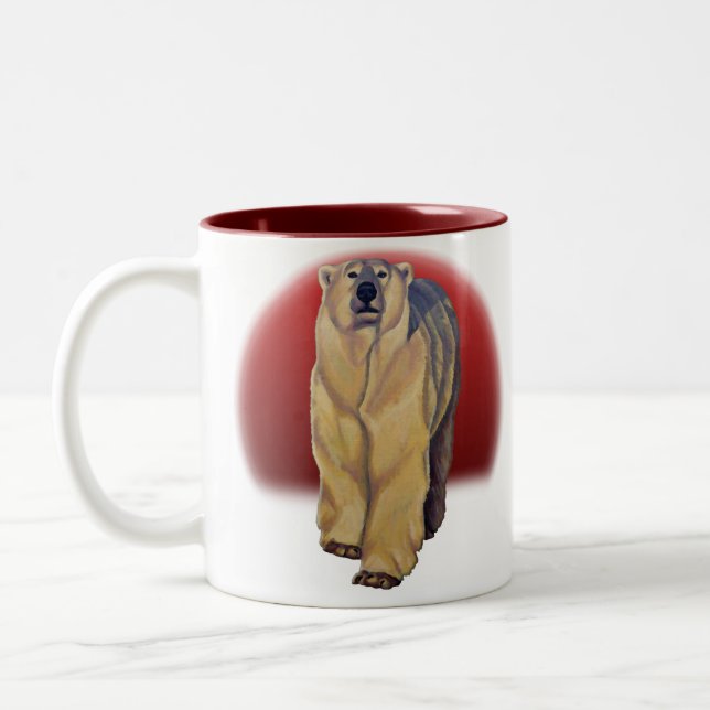 Ours polaire Art Café Mug Faune Art Ours Coupe (Gauche)