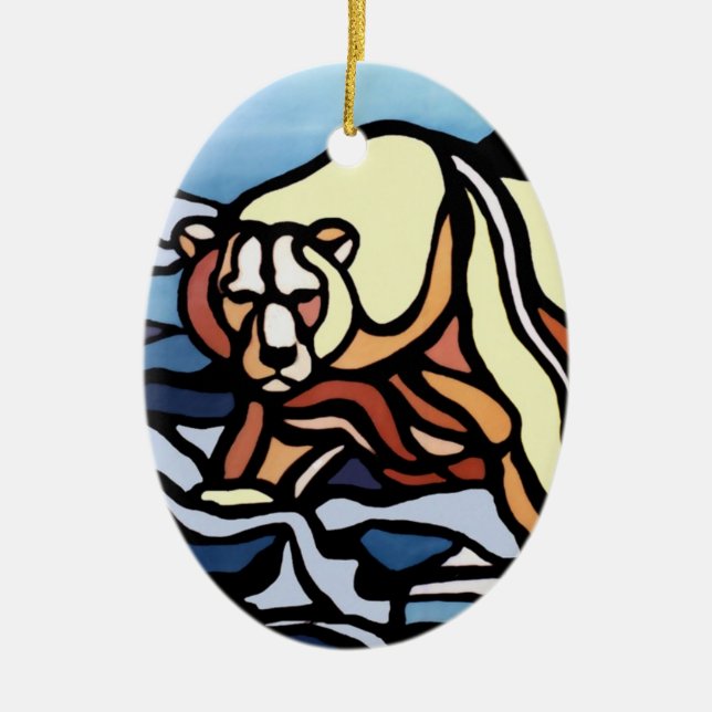 Ours Polaire Art Ornement Ours Garde-Ours & Cadeau (Devant)