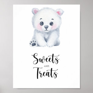 Ours polaire - bonbons et friandises poster baby s