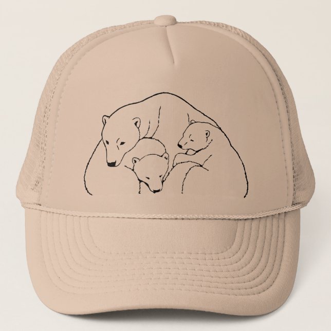 Ours Polaire Casquettes Casquettes  Faune Ours Cub (Devant)