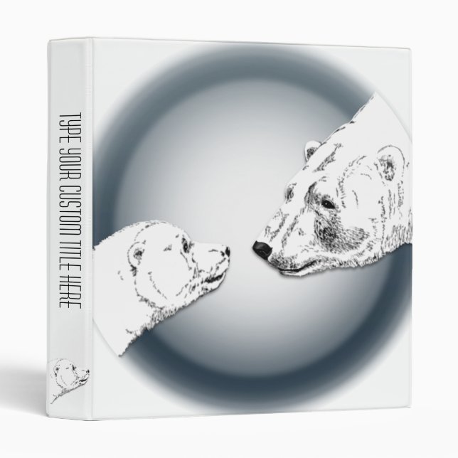 Ours polaire Classeur Ours Art Album photo Personn (Devant/Côté)