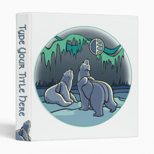 Ours polaire Classeur personnalisé Ours mignon Art