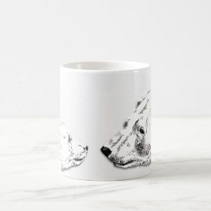 Ours Polaire & Cub Café Mug Faune Art Mug