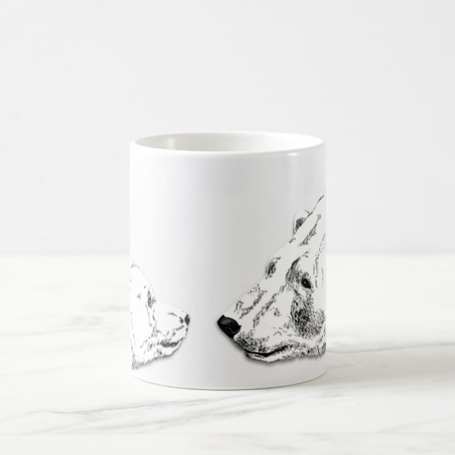 Ours Polaire & Cub Café Mug Faune Art Mug (Centre)
