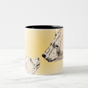 Ours Polaire & Cub Café Mug Faune et Art Cubs