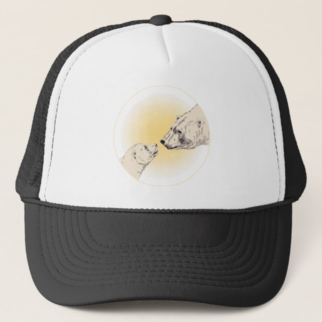 Ours Polaire & Cub Casquettes et Casquettes Casque (Devant)