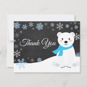 Ours polaire d'hiver Flocon de neige Carte de reme
