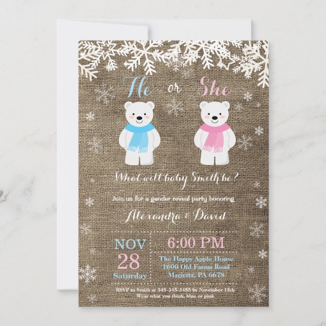 Ours polaire d'hiver Invitation à la révélation de (Devant)
