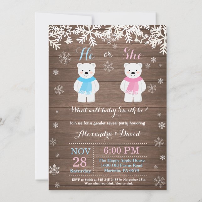 Ours polaire d'hiver Invitation à la révélation de (Devant)