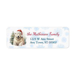 Ours polaire du Père Noël Fléau de neige bleu