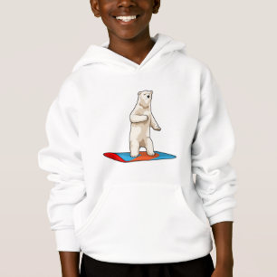 Ours polaire en Snowboardeur avec Snowboard