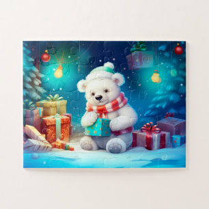 Ours polaire Festif Noël Enfants Jigsaw Puzzle
