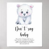Ours polaire - Ne pas dire Poster bébé