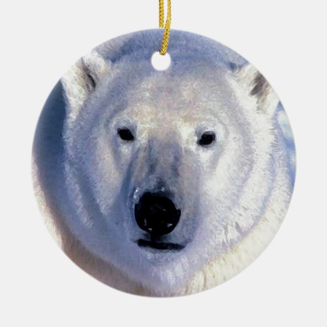 Ours polaire ornements de Noël (Devant)