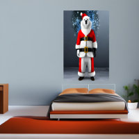 Ours polaire Père Noël | AI Art Poster