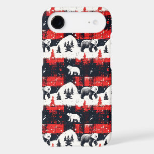 Ours polaire plaid rouge buffle