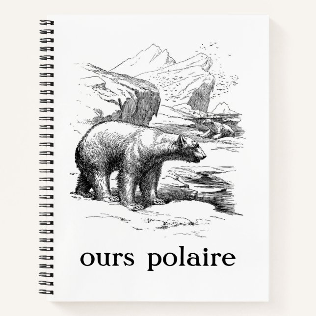 Ours Polaire Polar Bear Notebook (Front)