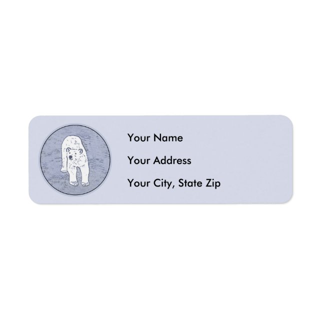 Ours polaire sur la peinture sur glace - Art origi (Devant)