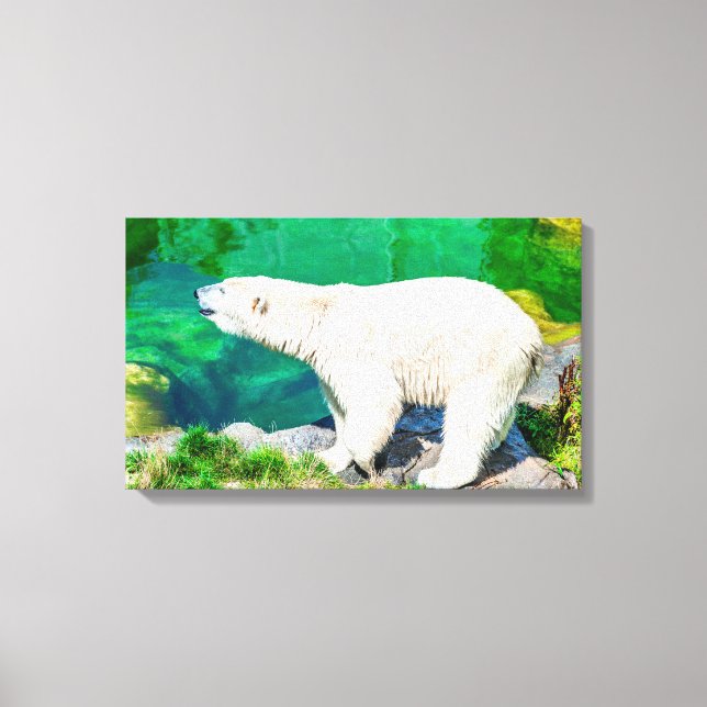 Ours polaire sur toile (Recto)