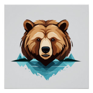 Ours Vector Art Animal Moderne Ville Urbaine Graph