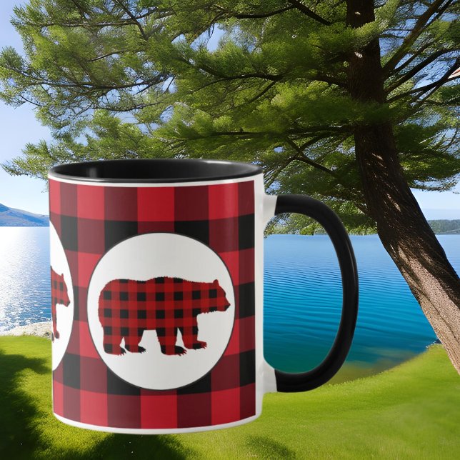 Ourson de Buffalo plaid Tasse Country Kitchen (Créateur téléchargé)