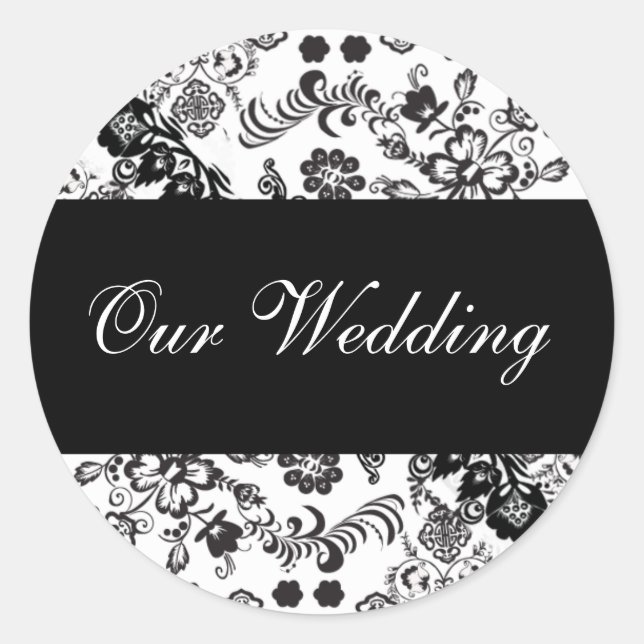 ourwedding classic round sticker (Front)