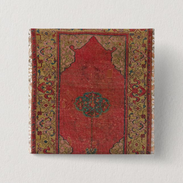 Oushak Rug 2 Inch Square Button (Front)