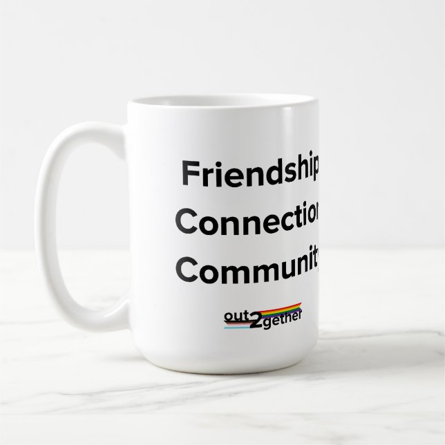 Out2gether logo mug (Left)
