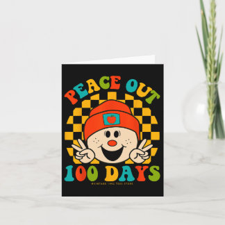 Out 100 Days Of School Teacher Student Eyes Happy Card
