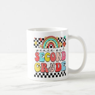 Out 2nd Grade Retro Groovy Happy Last Day Of Schoo Coffee Mug