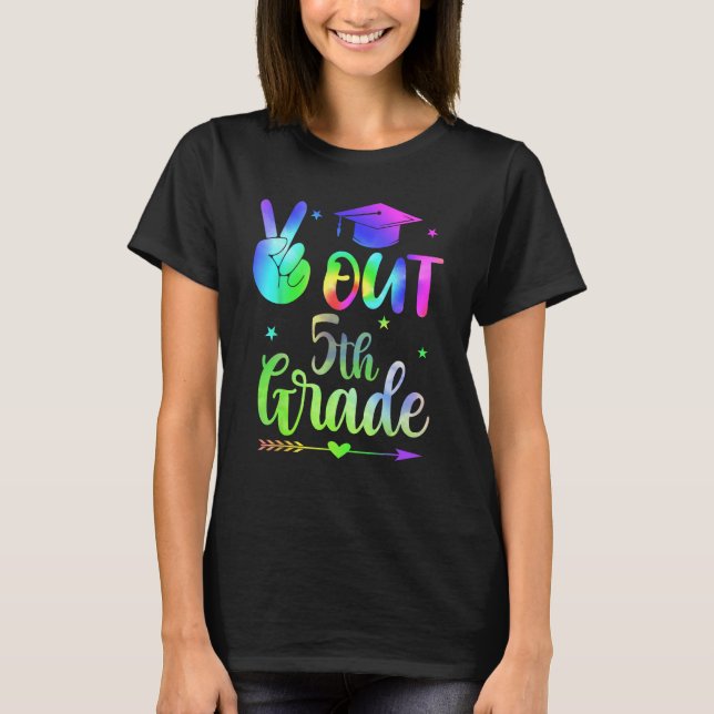 out 5th grade graduation class of 2024 elementary  T-Shirt (Front)
