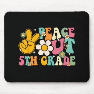 Out 5th Grade Graduation Last Day Of School Groovy Mouse Pad