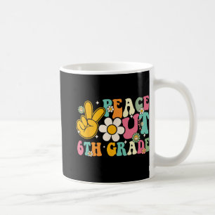 Out 6th Grade Graduation Last Day Of School Groovy Coffee Mug