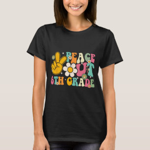 Out 6th Grade Graduation Last Day Of School Groovy T-Shirt