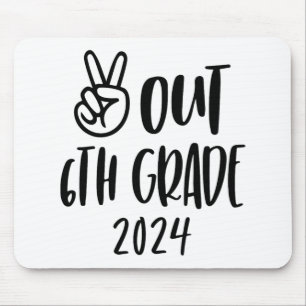 Out 6th Grade Tie Dye Graduation Last Day Of Schoo Mouse Pad