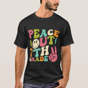 Out 7th Grade Groovy Graduation Last Day Of School T-Shirt