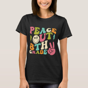 Out 8th Grade Groovy Graduation Last Day Of School T-Shirt