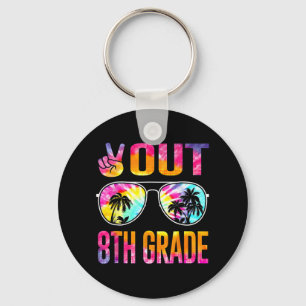 Out 8th Grade Tie Dye Graduation Last Day Of Schoo Keychain