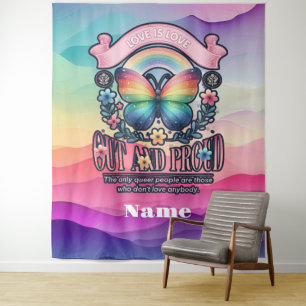 Out and Proud Gay Pride Party Tapestry